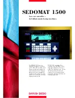 Preview for 1 page of Barco Sedomat 1500 Specifications