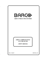 Barco SERIAL COMMUNICATION LCD PROJECTOR User Manual предпросмотр