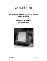 Barco SilverWriter 800 Field Service Manual preview