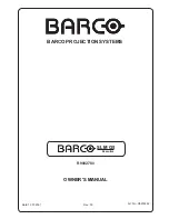 Предварительный просмотр 1 страницы Barco SLM G5 Executive Owner'S Manual