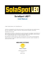 Barco SolaSpot LED User Manual preview