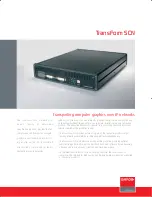 Barco TransForm SCN Specifications preview