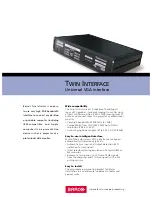 Barco TWIN INTERFACE Specifications preview