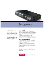 Barco TWIN INTERFACE Specifications предпросмотр