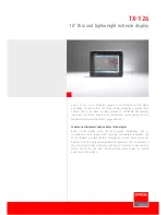 Preview for 1 page of Barco TX-­126 Technical Specifications