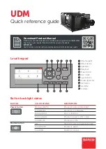 Предварительный просмотр 1 страницы Barco UDM W22 Quick Reference Manual