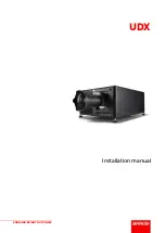 Предварительный просмотр 1 страницы Barco UDX Series Installation Manual