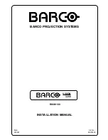 Preview for 1 page of Barco Vision 3200 Installation Manual