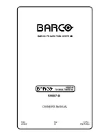 Preview for 1 page of Barco VISION 701 MULTIMEDIA Owner'S Manual