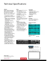 Предварительный просмотр 2 страницы Barco VSE 60 Technical Specifications