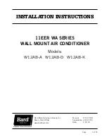 Preview for 1 page of Bard 11EER WA Series Installation Instructions Manual