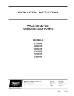 Bard C24H1 Installation Instructions Manual preview