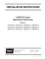 Bard CH Series Installation Instructions Manual preview