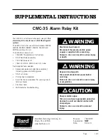 Предварительный просмотр 1 страницы Bard CMC-35 Supplemental Instructions