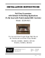 Bard ECON-NC5 Installation Instructions Manual preview