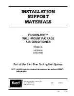 Bard FUSION-TEC HR58APA Installation Support Materials preview