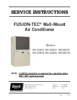 Bard FUSION-TEC  WR36BPB Service Instructions Manual preview