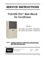 Bard FUSION-TEC  WR36BPB Service Instructions Manual предпросмотр