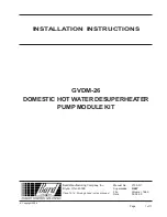 Preview for 1 page of Bard GVDM-26 Installation Instructions Manual