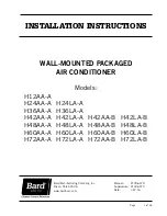 Bard H12AA-A Installation Instructions Manual preview