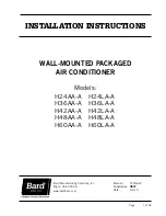 Bard H24AA-A Installation Instructions Manual preview