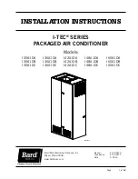 Bard I30A1DA Installation Instructions Manual preview