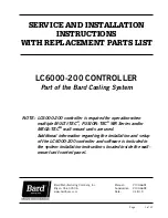 Preview for 1 page of Bard LC6000-200 Service And Installation Instructions