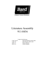 Предварительный просмотр 1 страницы Bard MC500 Series Installation And Operation Instructions With Replacement Parts List