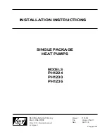 Bard PH1224 Installation Instructions Manual preview