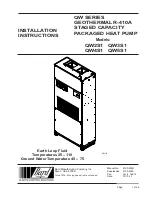 Preview for 1 page of Bard QW2S1 Installation Instructions Manual