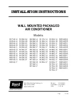 Bard W17A2-A Installation Instructions Manual preview