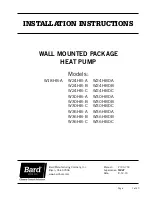 Preview for 1 page of Bard W18HB-A Installation Instructions Manual