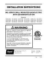 Bard W24G2DA Installation Instructions Manual preview