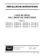 Preview for 1 page of Bard W42AC-A Installation Instructions Manual