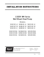 Bard W42HC-A Installation Instructions Manual preview