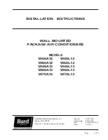 Preview for 1 page of Bard W48A12 Installation Instructions Manual
