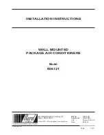 Bard WA121 Installation Instructions Manual preview