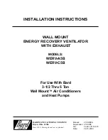 Предварительный просмотр 1 страницы Bard WERV-A5B?WERV-C5B Installation Instructions Manual