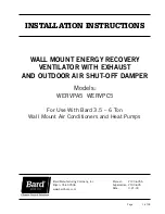 Предварительный просмотр 1 страницы Bard WERVPA5 Installation Instructions Manual