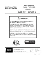 Bard WF0501-A Installation Instructions Manual preview