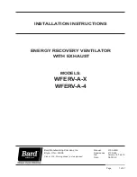 Preview for 1 page of Bard WFERV-A-4 Installation Instructions Manual