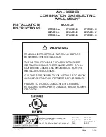 Предварительный просмотр 1 страницы Bard WG3S1-A Installation Instructions Manual