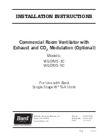 Bard WGCRVS-3C Installation Instructions Manual preview