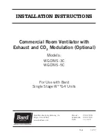 Preview for 1 page of Bard WGCRVS-3C Installation Instructions Manual