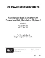 Bard WGSCRVS-3C Installation Instructions Manual предпросмотр