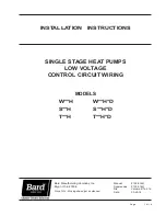 Preview for 1 page of Bard WH Series Installation Instructions Manual