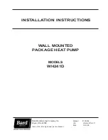 Preview for 1 page of Bard WH241D Installation Instructions Manual