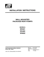 Bard WH421 Installation Instructions Manual preview