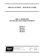 Preview for 1 page of Bard WL421 Installation Instructions Manual