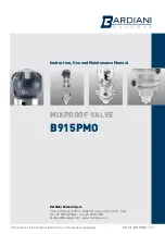 Bardiani Valvole MIXPROOF B915PMO Instruction, Use And Maintenance Manual предпросмотр